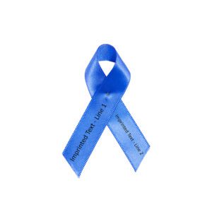 Personalized cause blue fabric ribbon Arthritis Colon Cancer Huntingtons Disease Child Abuse Child Neglect Human Trafficking Sex Trafficking Postural orthostatic Tachycardia Syndrome POTS