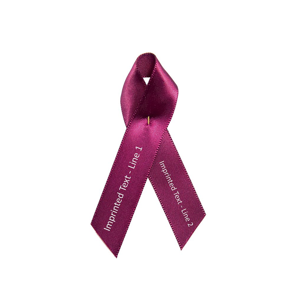 Personalized cause burgundy personalized fabric ribbon pins Antiphospholipid Syndrome Disabled Adults Sickle cell Anemia Factor V Leiden Thrombophilia Multiple Myeloma Plasma Cell Neoplasms