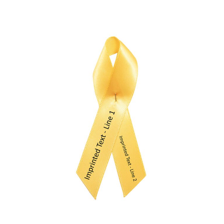 Personalized cause gold personalized fabric ribbon pins Breast Feeding The Gold Standard Childhood Cancers Pediatric Cancers