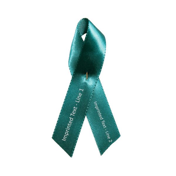 Personalized cause teal fabric Ribbon Anxiety Disorders Gynecological Cancer Obsessive Compulsive Disorder OCD Ovarian Cancer Panic Disorder