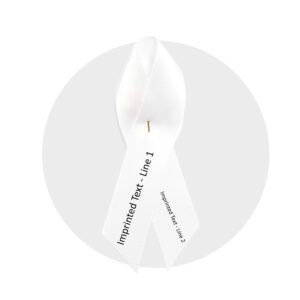 Personalized cause white fabric Ribbons Adoption Adult Survivors of Child Sexual Abuse Bone Diseases Child Sexual Abuse personalized