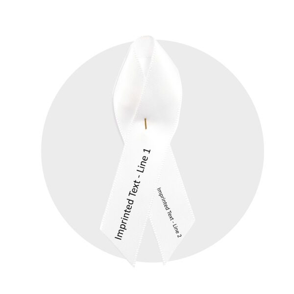 Personalized cause white fabric Ribbons Adoption Adult Survivors of Child Sexual Abuse Bone Diseases Child Sexual Abuse personalized