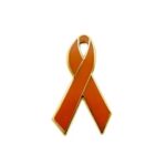 Personalized cause amber enamel ribbon pins appendiceal cancer appendiceal tumors appendix cancer