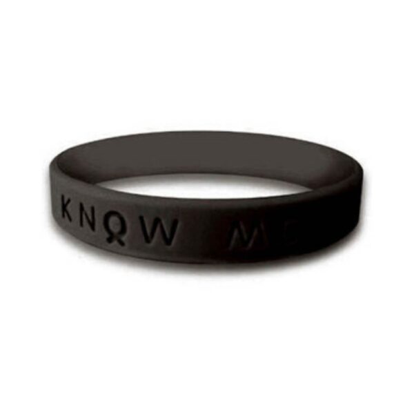 Personalized cause black KNOW MORE wristband In Memory of Murder Victims Murder Victims Murdered Children