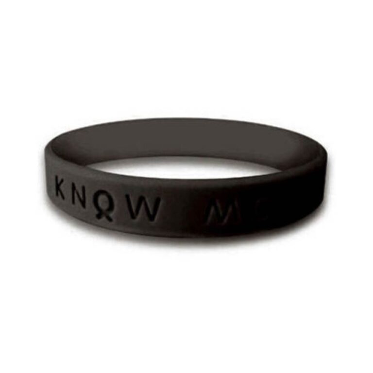 Personalized cause black KNOW MORE wristband In Memory of Murder Victims Murder Victims Murdered Children