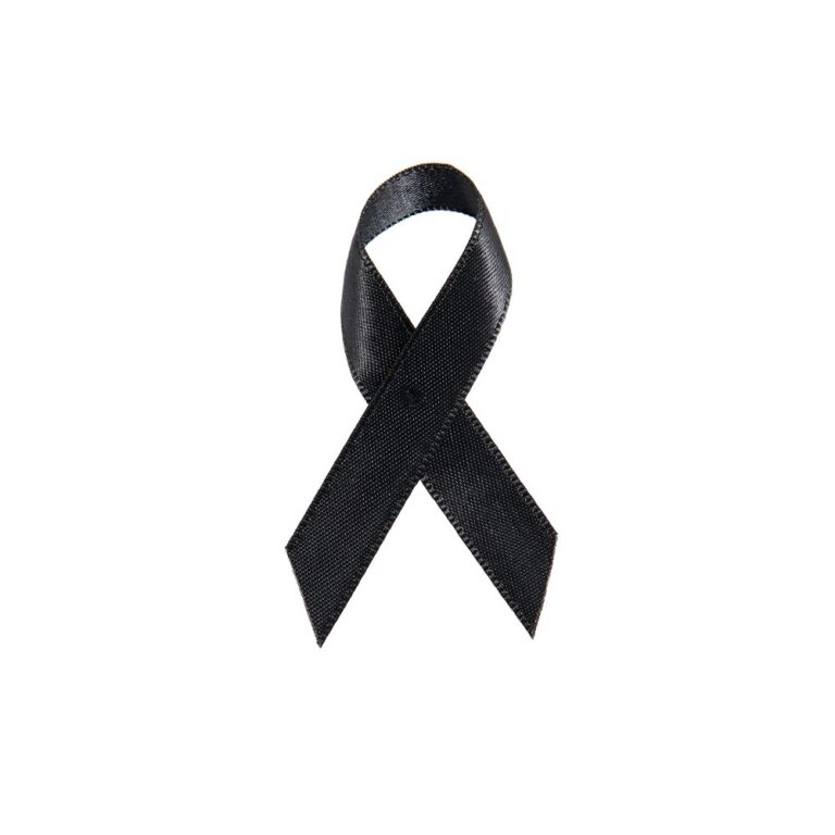 Personalized cause black ribbon Mass Shooting Memorial Community in Mourning fabric