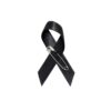 Personalized cause black fabric Ribbons Mass Shooting Memorial Community in Mourning