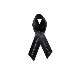 Personalized cause black personalized fabric Ribbons Mass Shooting Memorial Community in Mourning