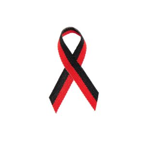 Personalized cause black red fabric Ribbons Murder Victims Murdered Children