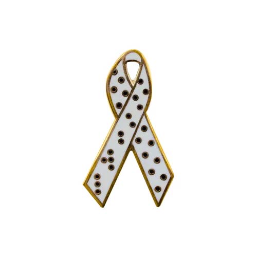 Personalized cause braille enamel ribbon pins Blindness Visually Handicapped Visually Challenged