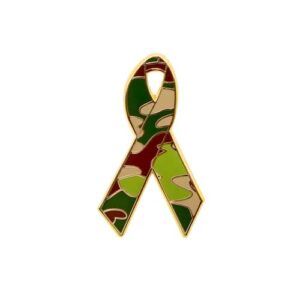 Personalized cause camo enamel ribbon pins Children of Fallen Soldiers Military Troop Support Military Families