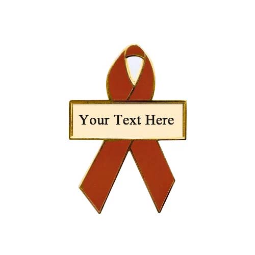 Personalized cause copper personalized enamel ribbon pins Menkes Disease Menkes Syndrome