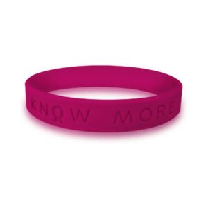 Personalized cause cranberry KNOW MORE wristband Chronic Bladder Infections Temporomandibular Joint Disease TMJ