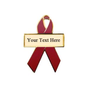 Personalized cause cranberry personalized enamel ribbon pins Chronic Bladder Infections Temporomandibular Joint Disease TMJ