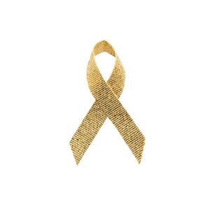 Personalized cause gold fabric tinsel ribbon pins Breast Feeding The Gold Standard Childhood Cancers Pediatric Cancers