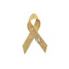 Personalized cause gold fabric tinsel ribbon pins Breast Feeding The Gold Standard Childhood Cancers