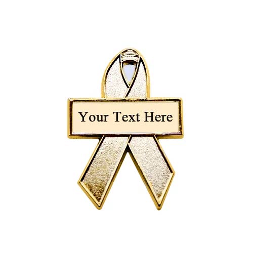 Personalized cause gold personalized enamel ribbon pins Breast Feeding The Gold Standard Childhood Cancers