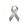 Personalized cause gray fabric ribbon pins Brain Cancer Brain Tumors Central Nervous System Tumors Cancer Glioblastoma