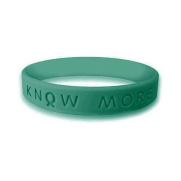 Personalized cause green KNOW MORE wristband Environmental Protection Liver Cancer Organ Donation Organ Donor Traumatic Brain Injury TBI