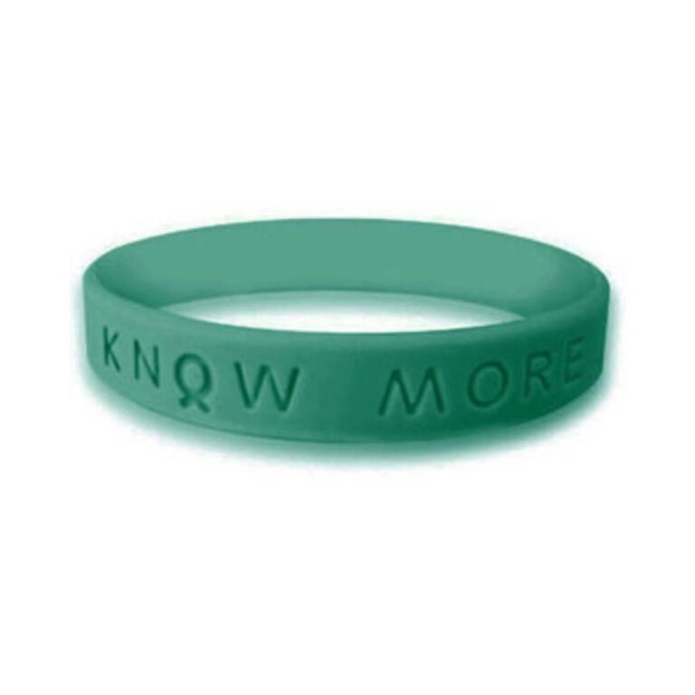 Personalized cause green KNOW MORE wristband Environmental Protection Liver Cancer Organ Donation Organ Donor Traumatic Brain Injury TBI