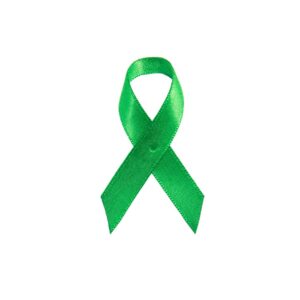 Personalized cause green fabric ribbon pins Environmental Protection Liver Cancer Organ Donation Organ Donor Traumatic Brain Injury TBI