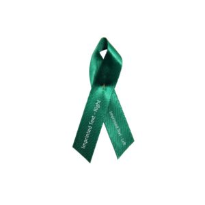 Personalized cause green personalized fabric ribbon pins Environmental Protection Liver Cancer Organ Donation Organ Donor Traumatic Brain Injury TBI