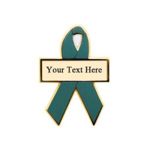 Personalized cause green personalized enamel ribbon pins Environmental Protection Liver Cancer Organ Donation Organ Donor Traumatic Brain Injury TBI