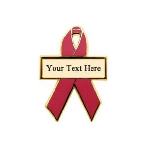 Personalized cause hot pink personalized enamel ribbon pins Cleft Lip Cleft Palate Inflammatory Breast Cancer Stop Gendercide