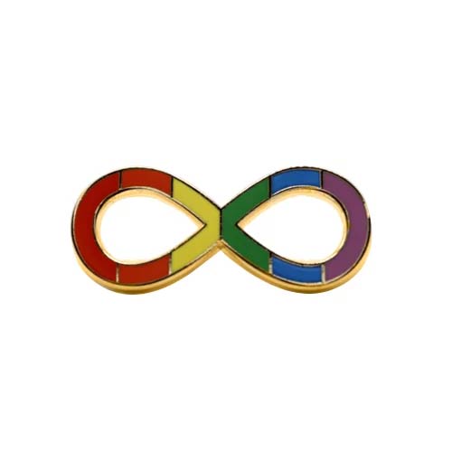 Personalized cause infinity enamel neurodiversity ribbon pins