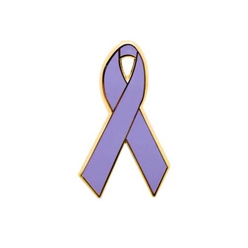 Personalized cause lavender enamel ribbon pins All Cancers Cancer That Do Not Have a Designated Color Stress Induced Illness