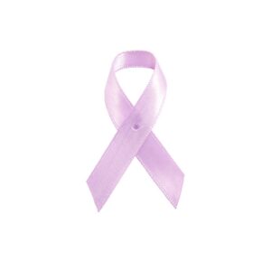 Personalized cause lavender fabric ribbon pins All Cancers Cancer That Do Not Have a Designated Color Stress Induced Illness