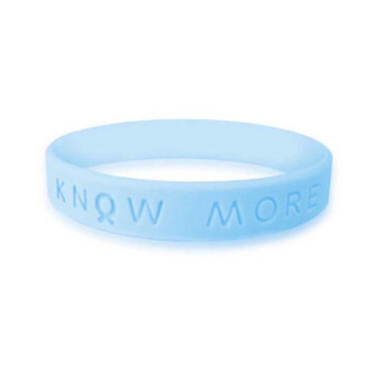 Personalized cause light blue KNOW MORE wristband Addisons Disease Adrenal Insufficiency Chronic Diseases Chronic Illnesses Mens Health Movember