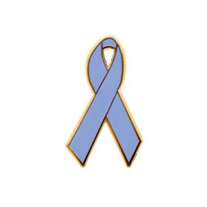 Personalized cause light blue enamel ribbon pins Addisons Disease Adrenal Insufficiency Chronic Diseases Chronic Illnesses Mens Health Movember