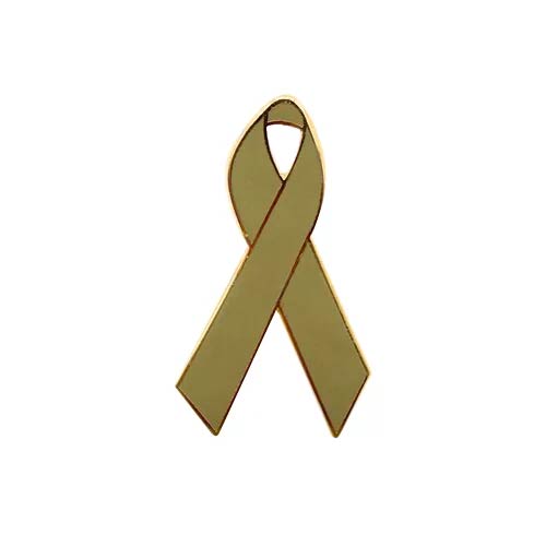 Personalized cause olive enamel ribbon pins Army Cyber Security Awareness Campaign Childless Not by Choice CNBC Families Belong Together Step Separation of Parents from Children at the Border