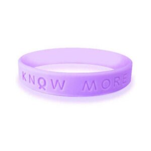 Personalized cause orchid KNOW MORE wristband Testicular Cancer