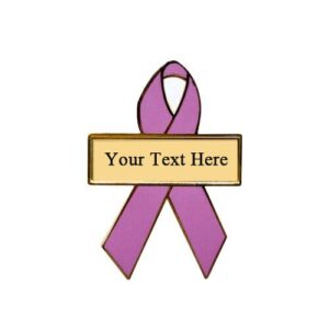 Personalized cause orchid personalized enamel ribbon pins Testicular Cancer