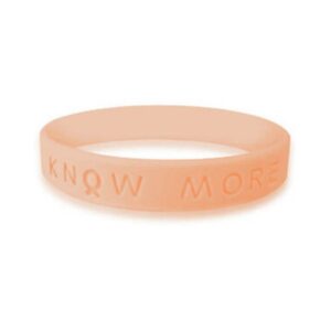 Personalized cause peach KNOW MORE wristband Endometrial Cancer Invisible Illness Pink Tax Gender Based Price Discrimination Uterine Cancer