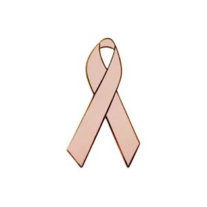 Personalized cause peach enamel ribbon pins Endometrial Cancer Invisible Illness Pink Tax Gender Based Price Discrimination Uterine Cancer