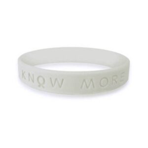 Personalized cause pearl KNOW MORE wristband Chronic Lung Disease Lung Cancer Mesothelioma Waldenstroms Macroglobulinemia