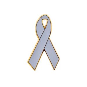 Personalized cause pearl enamel ribbon pins Chronic Lung Disease Lung Cancer Mesothelioma Waldenstroms Macroglobulinemia