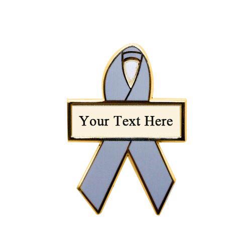 Personalized cause pearl personalized enamel ribbon pins Chronic Lung Disease Lung Cancer Mesothelioma Waldenstroms Macroglobulinemia