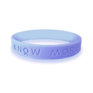 Personalized cause periwinkle KNOW MORE wristband Anorexia Nervosa Esophageal Cancer Gastric Cancer Stomach Cancer Irritable Bowel Syndrome IBS Pulmonary Hypertension