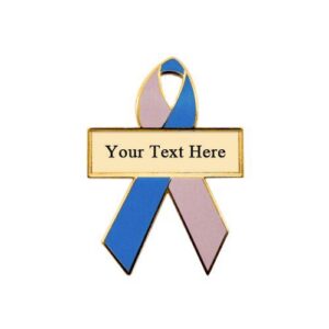 Personalized cause pink and teal personalized enamel ribbon pins BRCA1 Breast Cancer Gene BRCA2 Breast Cancer Gene Hereditary Breast Ovarian Cancer Syndrome Combined