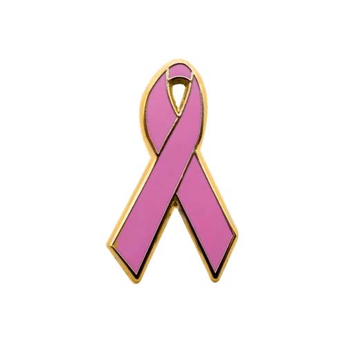 Personalized cause pink enamel ribbon pins Breast Cancer Ductal Carcinoma in Situ Womens Health