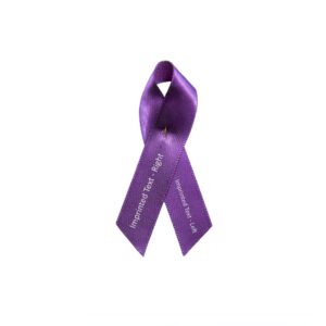 Personalized cause purple fabric personalized Ribbons Cancer Survivors Colitis International Overdose Awareness Day Lupus Systemic Lupus Erythematosus SLE Lupus