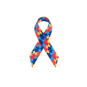 Personalized cause puzzle fabric ribbon pins Aspergers Syndrome Autism Spectrum Disorders