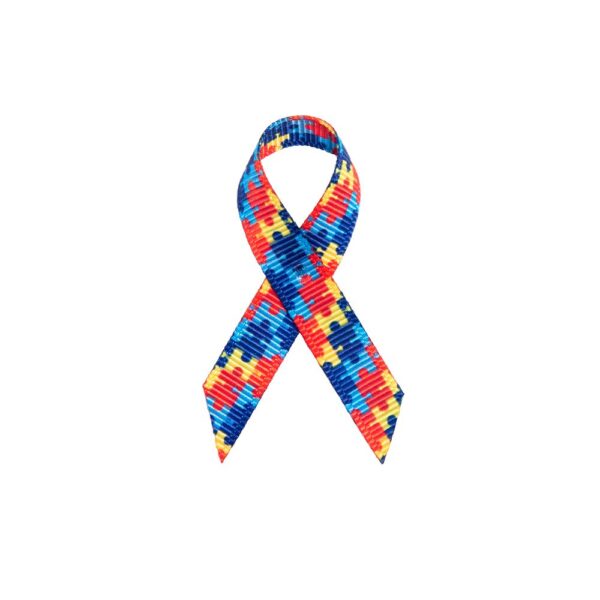 Personalized cause puzzle fabric awareness ribbons Aspergers Syndrome Autism Spectrum Disorders