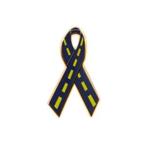 Personalized cause road enamel ribbon pins Distracted Driving Texting While Driving