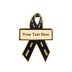 Personalized cause road personalized enamel ribbon pins Distracted Driving Texting While Driving