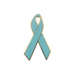 Personalized cause sea green enamel ribbon pins Stammering Stuttering